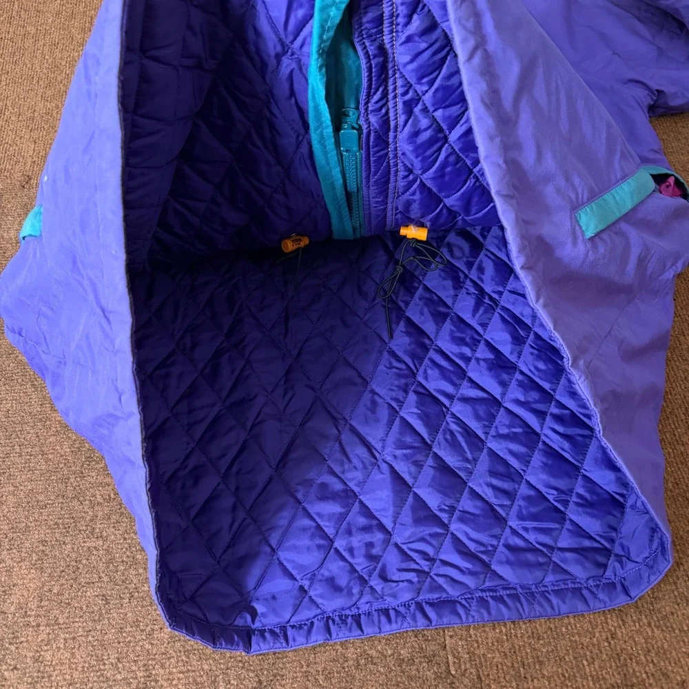 Vintage Sunbelt Sportswear Ski Jacket Purple Colorblock 90s Parka Mens XL B+ fit